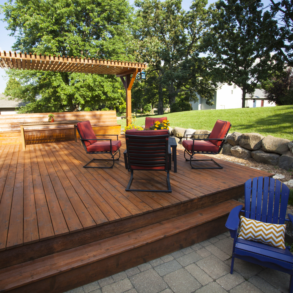 Wooden Patio in Brynford